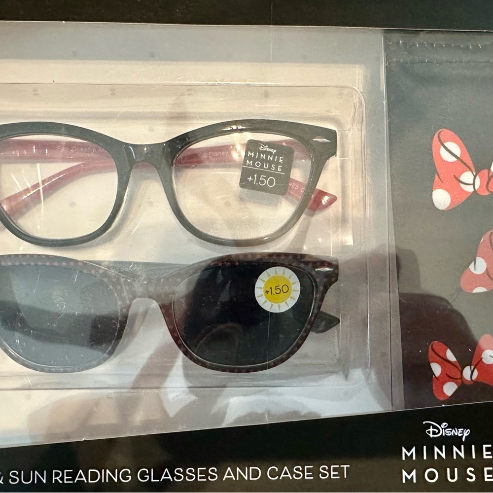 Disney Minnie Mouse Reader and Sun Reading Glasses New In Box